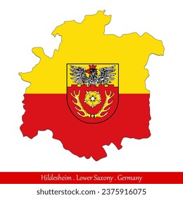 Bandera de Hildesheim - Baja Sajonia, Alemania (EPS)