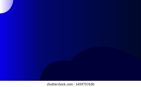Hill background at night with the moon