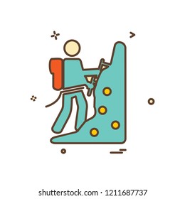 Hill climb icon design vector