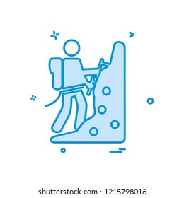 Hill climb icon design vector