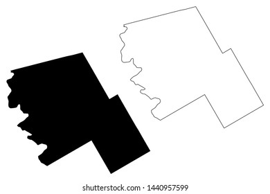 Hill County, Texas (Counties in Texas, United States of America,USA, U.S., US) map vector illustration, scribble sketch Hill map