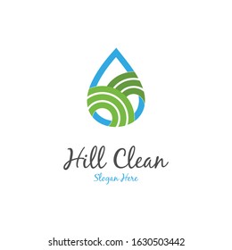 Hill Drop Water Abstract Creative Nature Business Logo