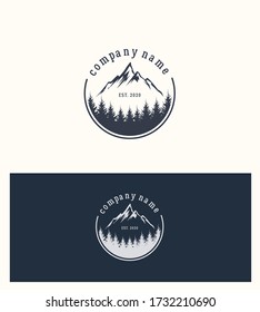 Logo tipo colinas y bosques. Puede usar como logotipo de la compañía sólo para personalizarlo. También se puede usar el diseño de camisetas. Gracias.