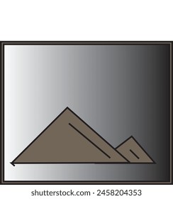 hill frame image icon eps 10 