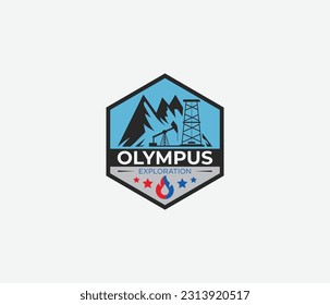 hill, gas, oil, exploration, feeling, dripped, logo, vectors, oil and gas company logo