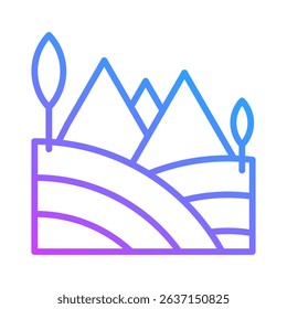 Hill Icon Element For Design