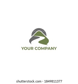Hill icon vector logo design. Hill template quality logo symbol inspiration