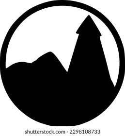 hill icon vector symbol design illustration