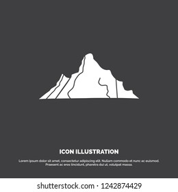 hill, landscape, nature, mountain, scene Icon. glyph vector symbol for UI and UX, website or mobile application