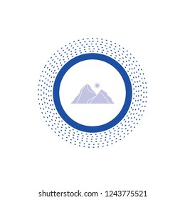 hill, landscape, nature, mountain, scene Glyph Icon. Vector isolated illustration