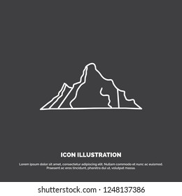 hill, landscape, nature, mountain, scene Icon. Line vector symbol for UI and UX, website or mobile application