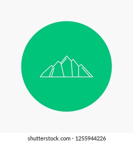 hill, landscape, nature, mountain, scene White Line Icon in Circle background. vector icon illustration