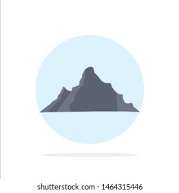 hill, landscape, nature, mountain, scene Flat Color Icon Vector. Vector Icon Template background