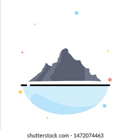 hill, landscape, nature, mountain, scene Flat Color Icon Vector