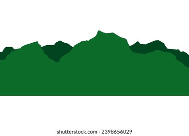 Hill landscape vector illustration showcases a scenic view, with gentle slopes and undulating contours, creating a harmonious and tranquil environment.