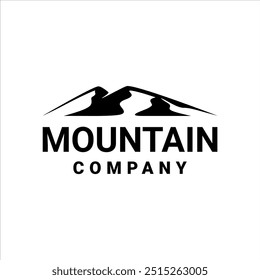 Logotipo vetor paisagem montanhosa com design elegante	
