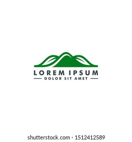 Hill logo design template, mountain symbol vector illustration logotype