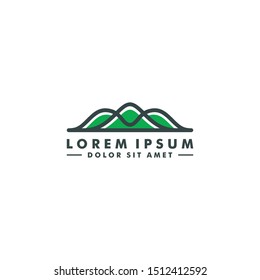 Hill logo design template, mountain symbol vector illustration logotype