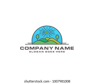 Hill Logo Template Vector Illustration