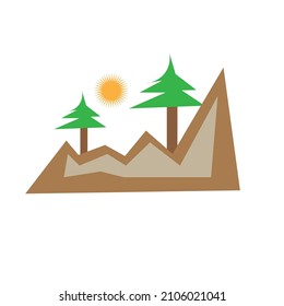 Logo vectorial de colinas logotipo minimalista