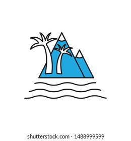 Hill minimal lie icon vector