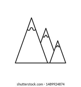 Hill minimal line icon vector