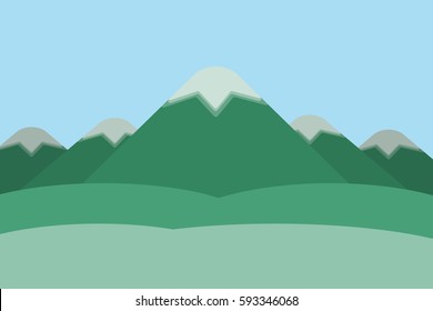 hill mountain with blue sky.vector and illustration