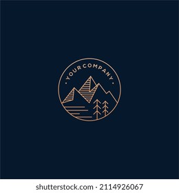 hill or mountain logo design vector illustration