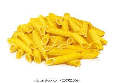 Hill of pasta. Macaroni. Traditional italian food, Isolated on white background. Eps10 vector illustration.