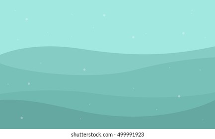 Hill and snow landscape of silhouettes vector art