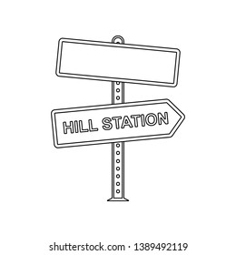 Hill Station colored icon. Element of road signs and junctions for mobile concept and web apps icon. Outline, thin line icon for website design and development, app development