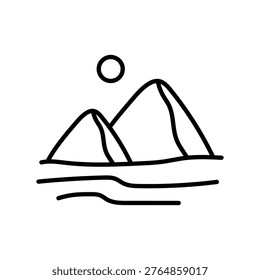 Hill Station doodle icon eps 10 file