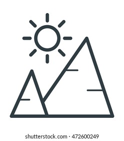 Hill Station  Vector Icon 
