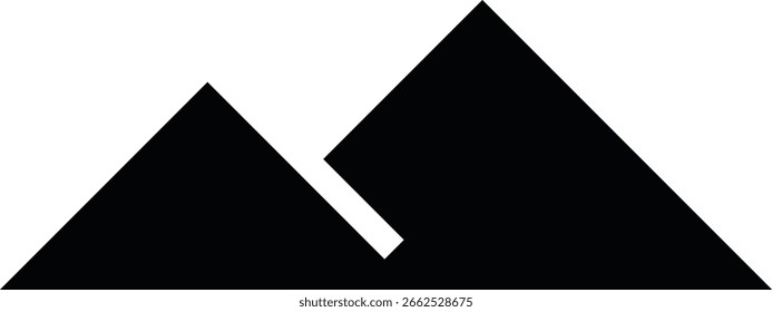 Diseño del icono del Vector de la colina para la señal de tráfico