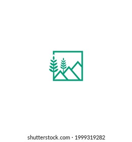 Bergfenster Naturlogo-Design