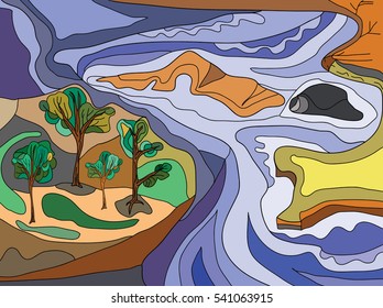 hills by the river