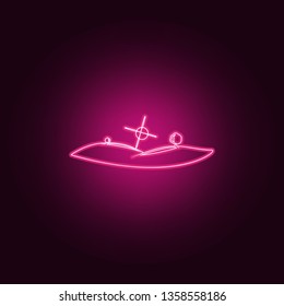 hills icon. Elements of Park and landscape in neon style icons. Simple icon for websites, web design, mobile app, info graphics