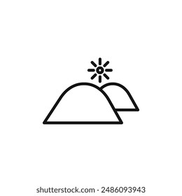 Hills-Symbol-Logo-Zeichen-Vektorgrafik Umriss