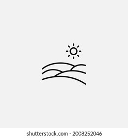 Hills icon sign vector,Symbol, logo illustration for web and mobile
