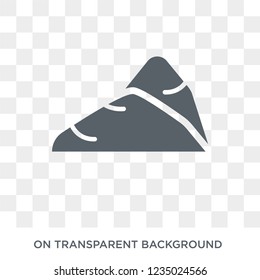 Hills icon. Trendy flat vector Hills icon on transparent background from nature collection. 