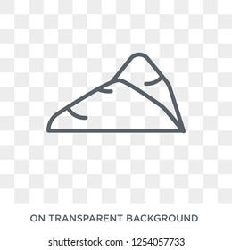 Hills icon. Trendy flat vector Hills icon on transparent background from nature collection. High quality filled Hills symbol use for web and mobile