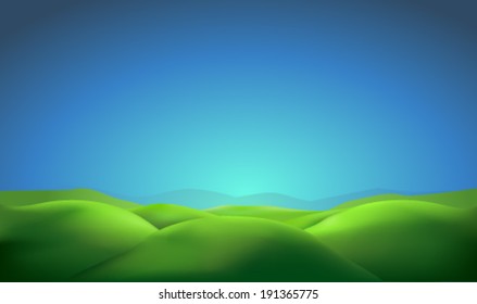 hills landscape background vector