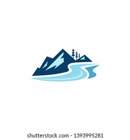 Hills Logo Template Stock Vector