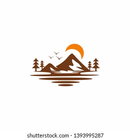 Hills Logo Template Stock Vector