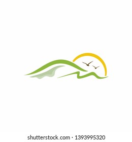 Hills Logo Template Stock Vector