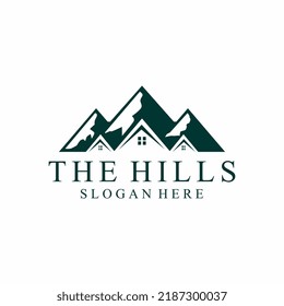 the hills logo vector illustration