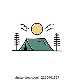 Hills Mountain Peaks Vector logo design