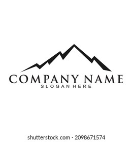 Hills mountain simple vector logo
