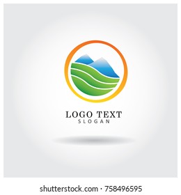 Hills & Nature Logo Icon Vector Template