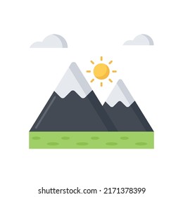 Hills Station vector flat icon for web isolated on white background EPS 10 file